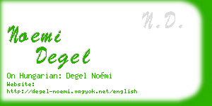 noemi degel business card